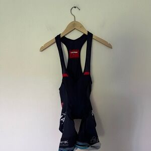 Castelli Navy Blue Cycling Bib Shorts Padded Racing Cascades Team Small